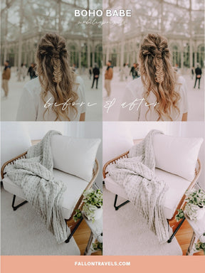 5 Boho Mobile & Desktop Lightroom Presets, Soft Pink Photo Editing Filter for Instagram Influencer, Vintage Tones Preset for Bloggers