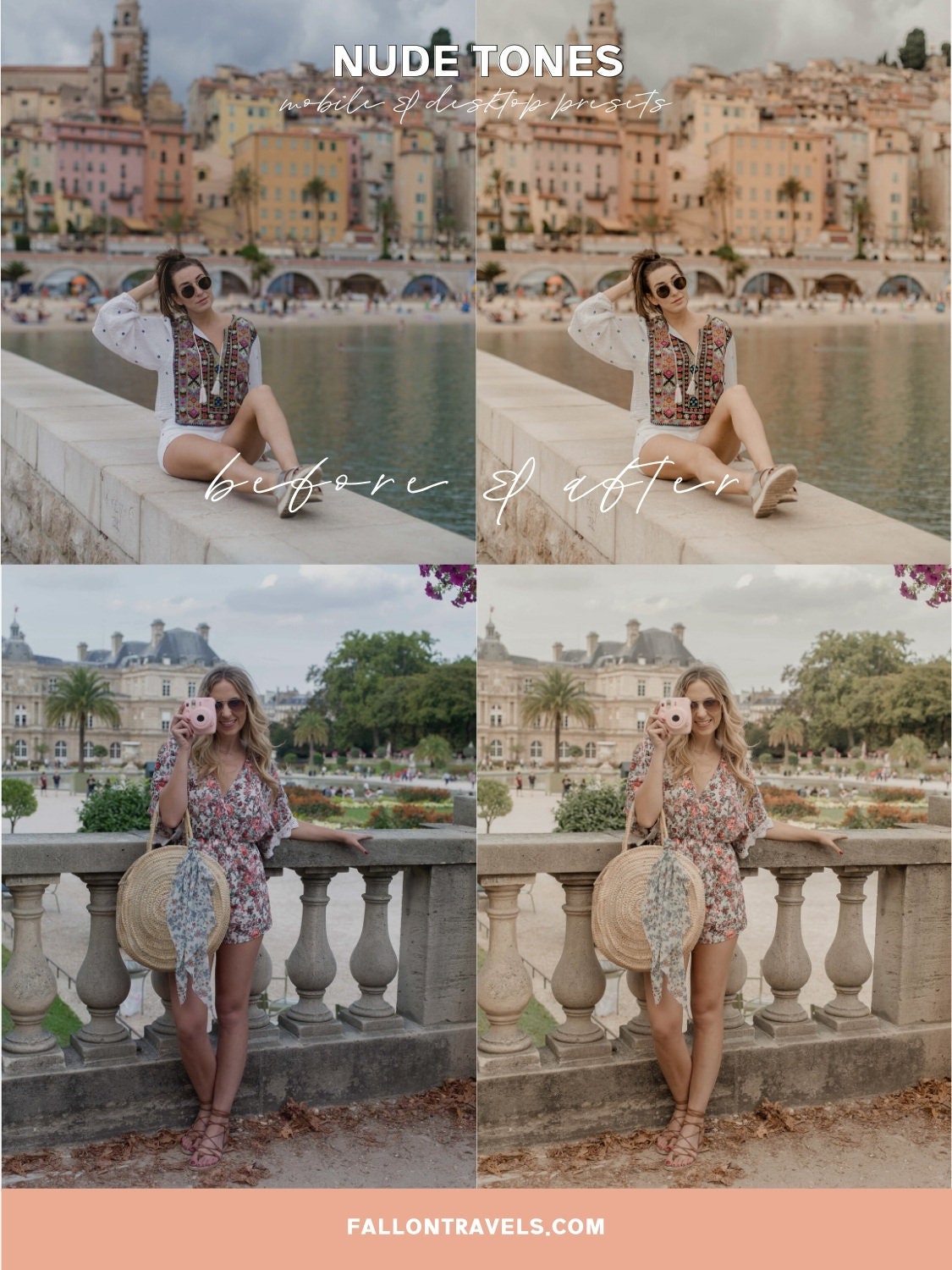 5 Nude Tone Presets Lightroom Mobile & Desktop, Minimal Beige Instagram Filter Warm, Creamy Brown Lifestyle Influencer Preset for Bloggers