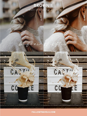 5 Brown Lightroom Mobile Presets & Desktop, Moody Photo Editing Filter for Instagram, Dark Vintage Preset for Lifestyle Bloggers
