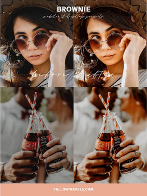 5 Brown Lightroom Mobile Presets & Desktop, Moody Photo Editing Filter for Instagram, Dark Vintage Preset for Lifestyle Bloggers