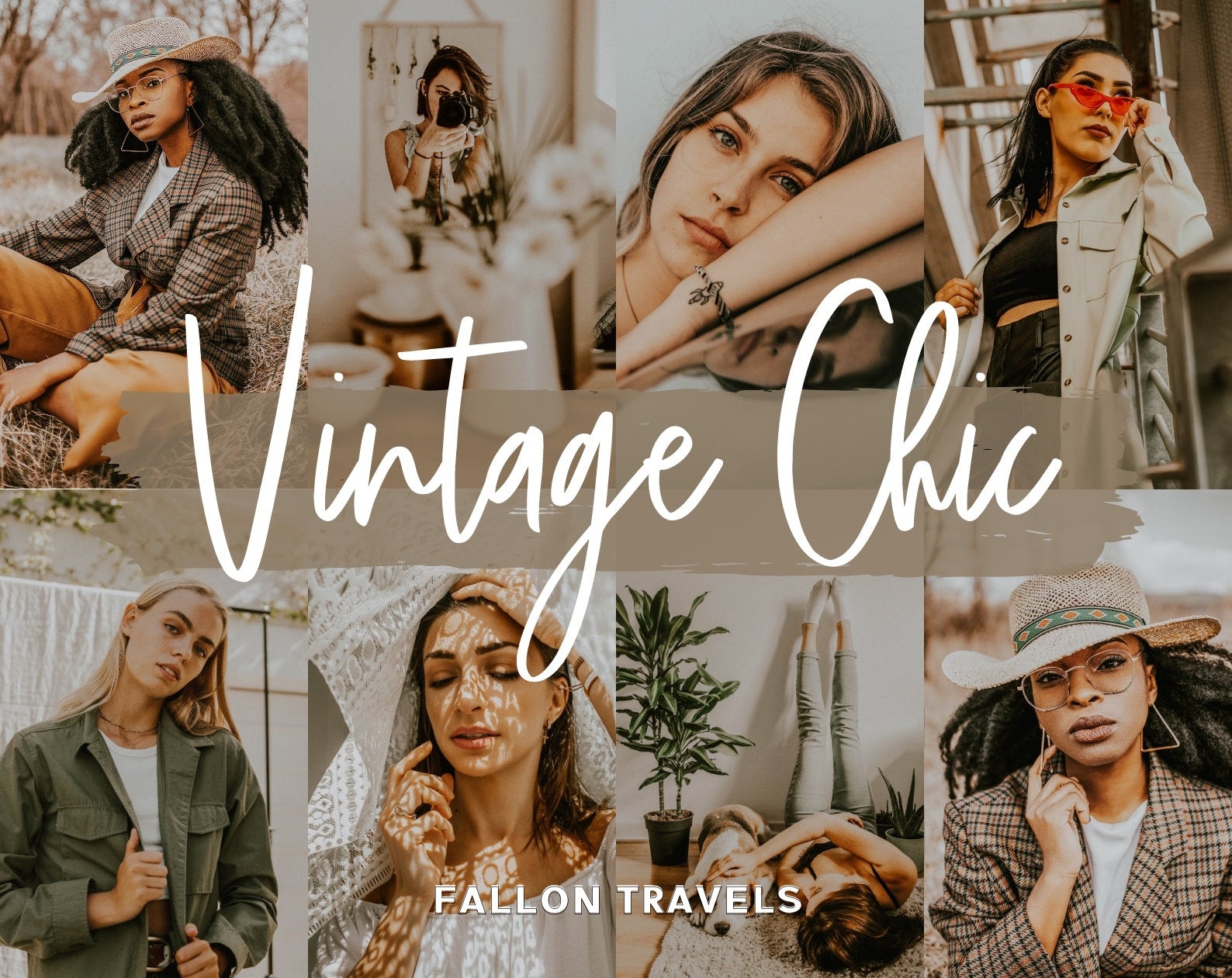 5 Vintage Lightroom Mobile Presets & Desktop, Analog Film Look, Insta Photo Editing, Cinematic iPhone Filter for Moody Outdoor Portrait