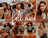 5 Fall Mood Lightroom Mobile Presets & Desktop, Moody Halloween Tones, Photo Editing Filter for Instagram, Warm Dark Colors