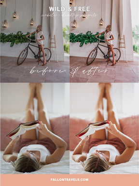5 Pink Boho Lightroom Mobile & Desktop Presets, Bohemian Chic Photo Editing for Instagram, Dark Blush Tone Filter
