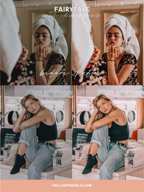 5 Dreamy Lightroom Mobile & Desktop Presets, Pink iPhone Photo Editing Filter for Instagram Bloggers and Travel Influencers