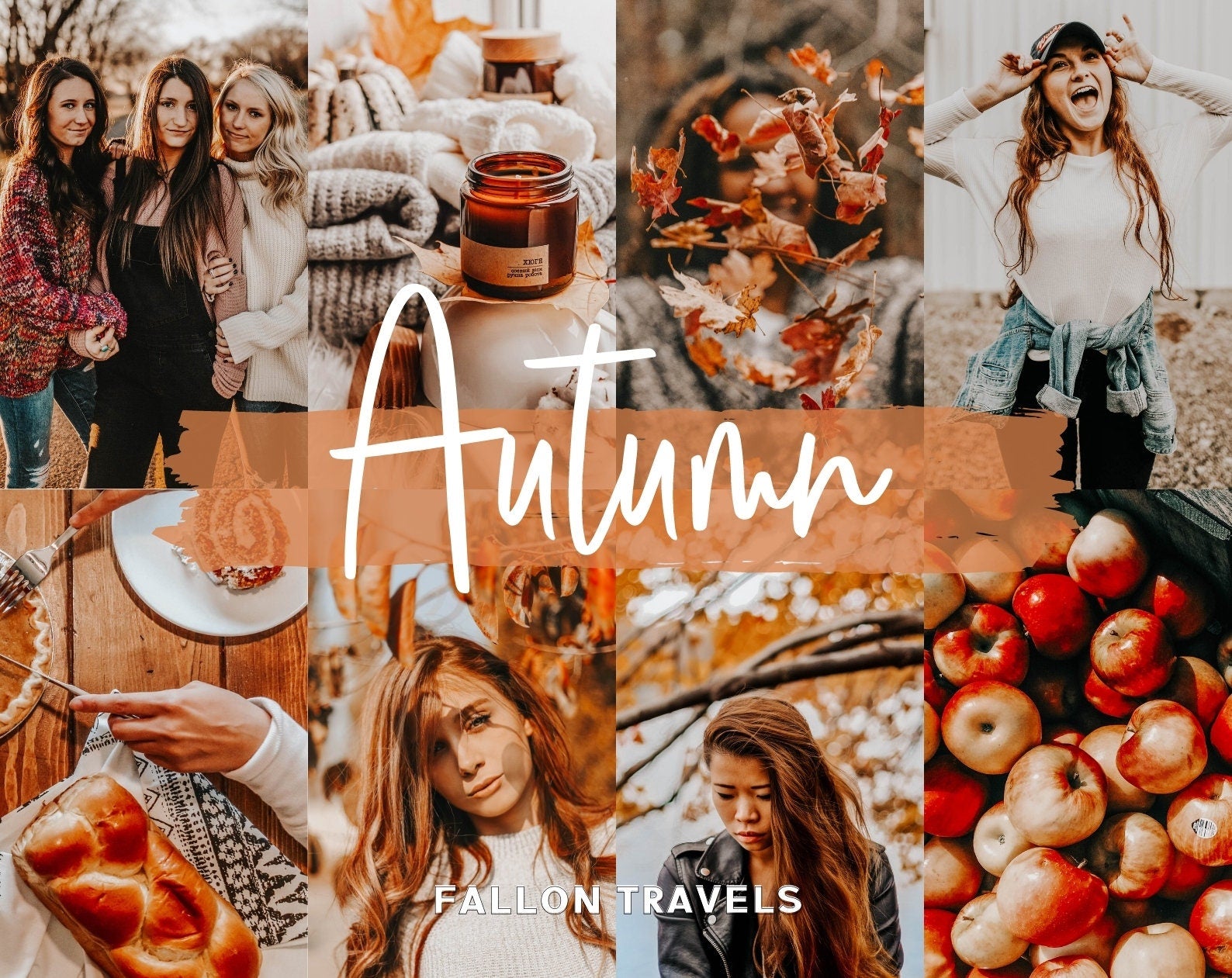 40 Fall Season Lightroom Presets Bundle, Mobile & Desktop Warm Autumn Tones Photo Editing Pack, Pumpkin Spice Filter for Bloggers