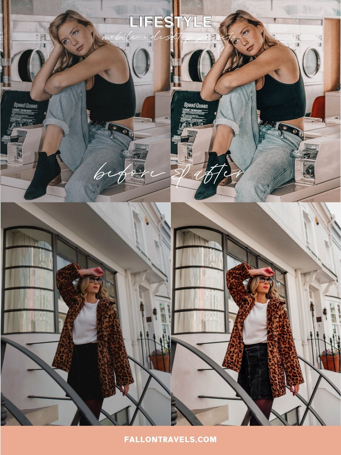 5 Lifestyle Mobile & Desktop Lightroom Presets, Natural Photo Editing Filter for Instagram, Clean Minimal Preset for Travel Influencer