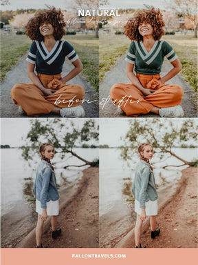 5 Natural Tones Mobile & Desktop Lightroom Presets, Beige Clean Outdoor Photo Editing Filter for Instagram Influencer Lifestyle Blogger