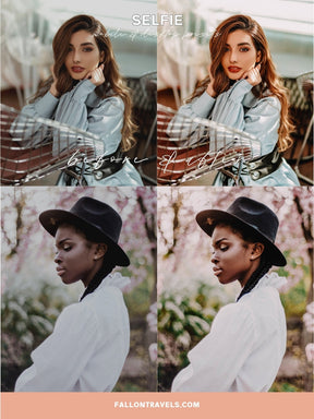 5 Insta Selfie Lightroom Mobile Presets & Desktop, Beauty Photo Editing for Fashion Blogger, Soft Skin Makeup iPhone Filter