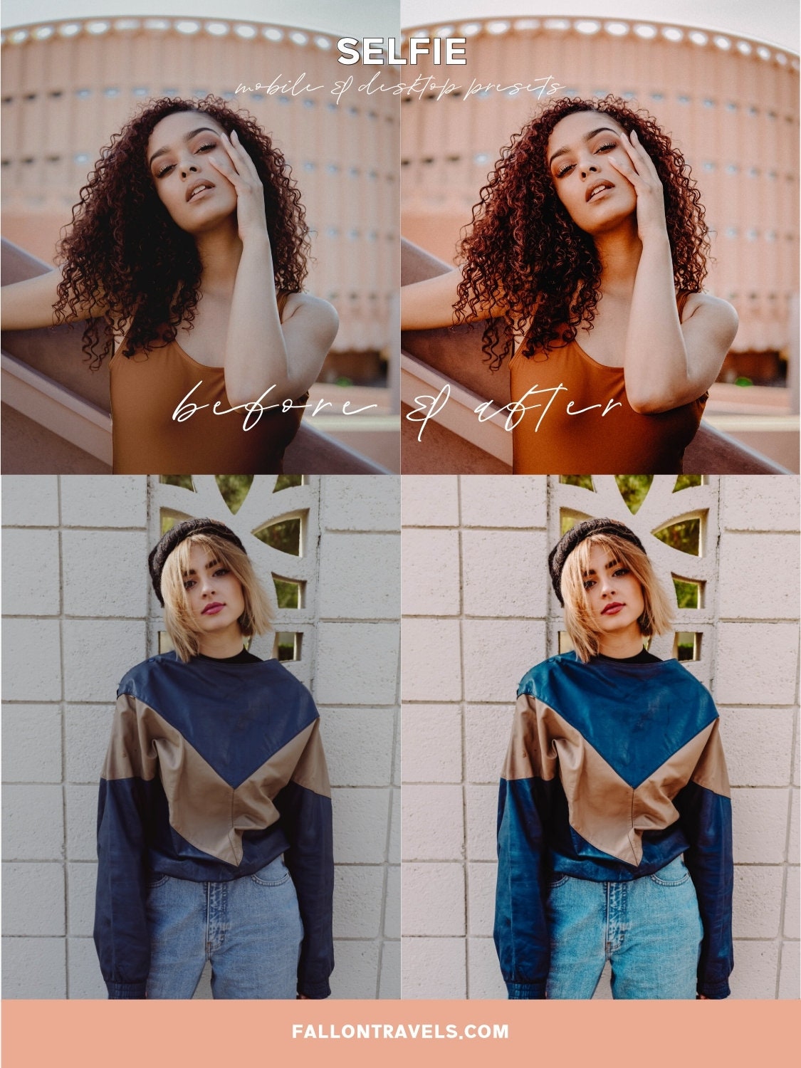 5 Insta Selfie Lightroom Mobile Presets & Desktop, Beauty Photo Editing for Fashion Blogger, Soft Skin Makeup iPhone Filter