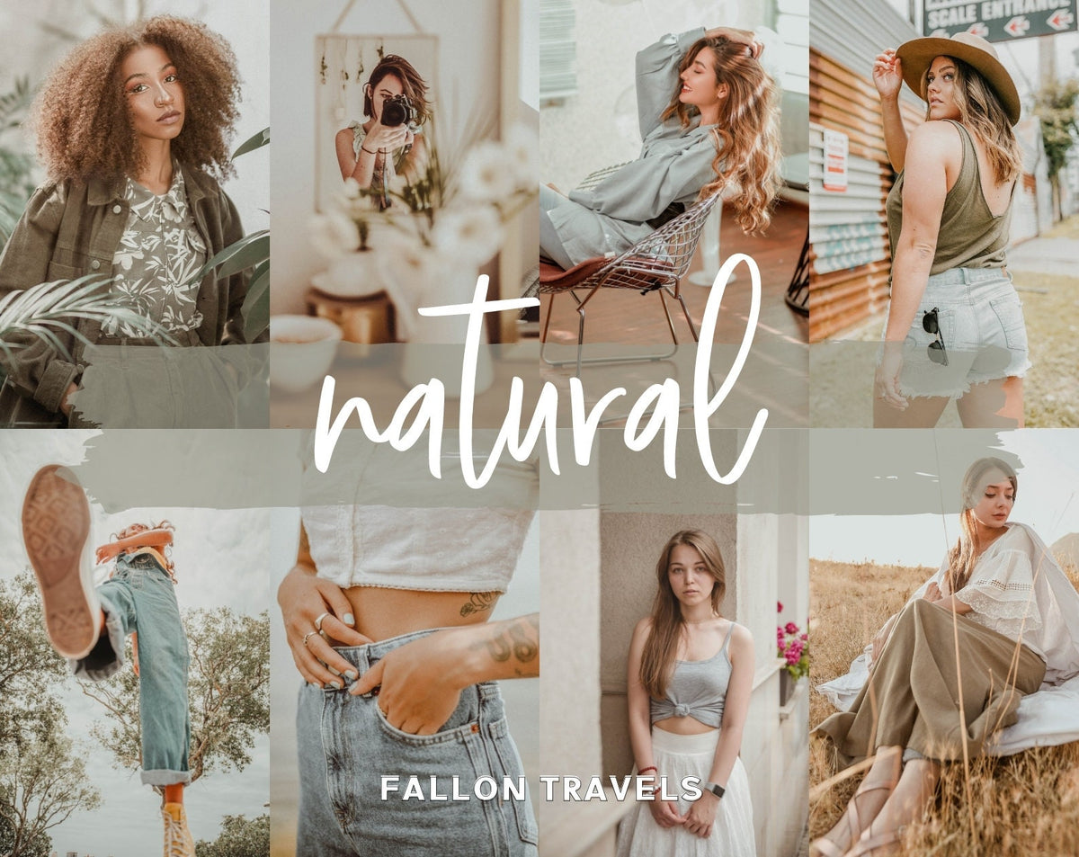 5 Natural Tones Mobile & Desktop Lightroom Presets, Beige Clean Outdoor Photo Editing Filter for Instagram Influencer Lifestyle Blogger