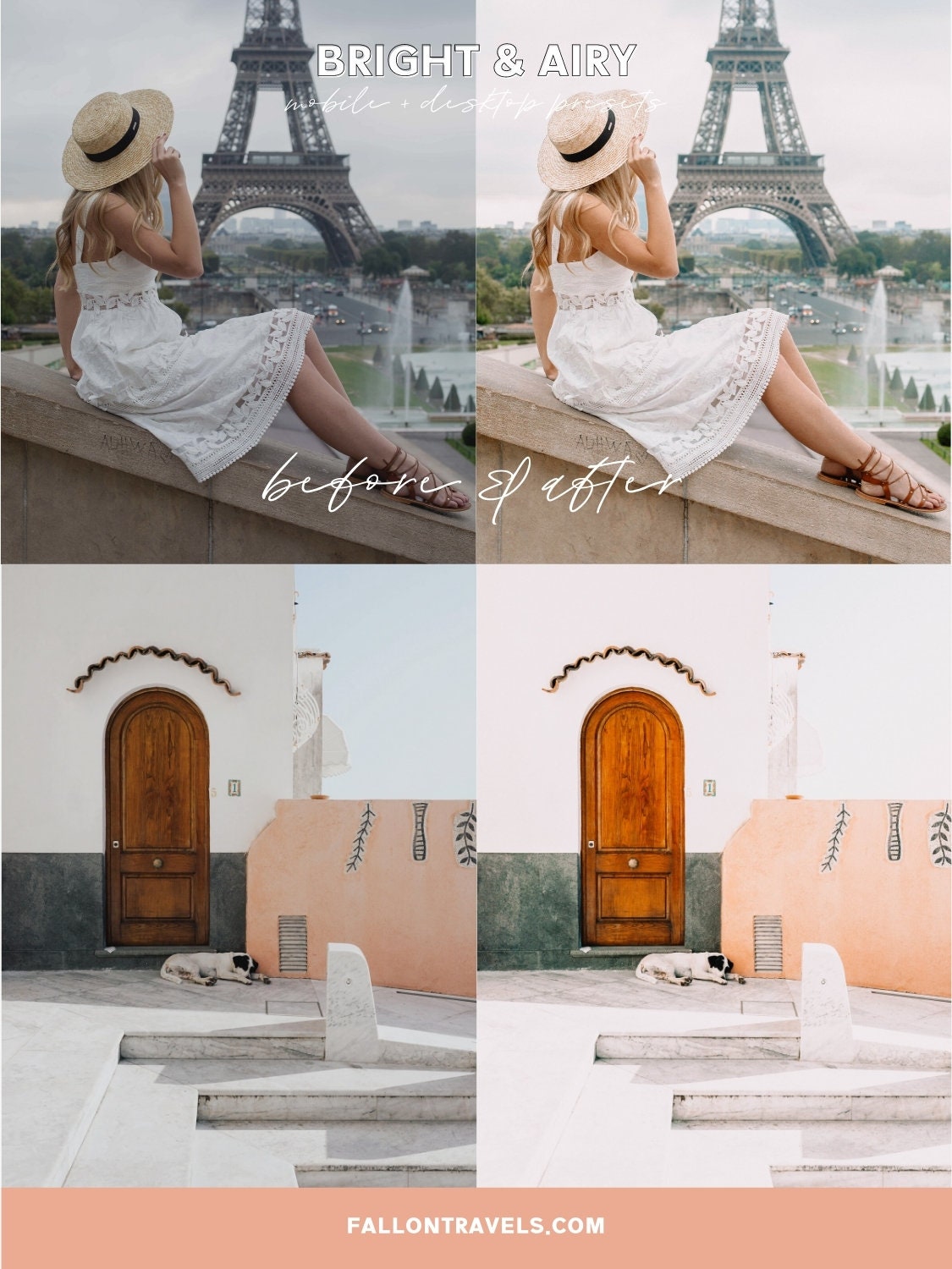 5 Bright Airy Lightroom Mobile & Desktop Preset, Light Photo Editing Filter, Clean White Outdoor Preset, Instagram Blogger VSCO Portrait