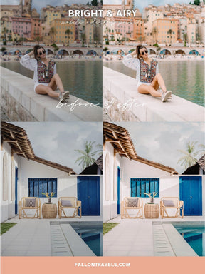 5 Bright Airy Lightroom Mobile & Desktop Preset, Light Photo Editing Filter, Clean White Outdoor Preset, Instagram Blogger VSCO Portrait