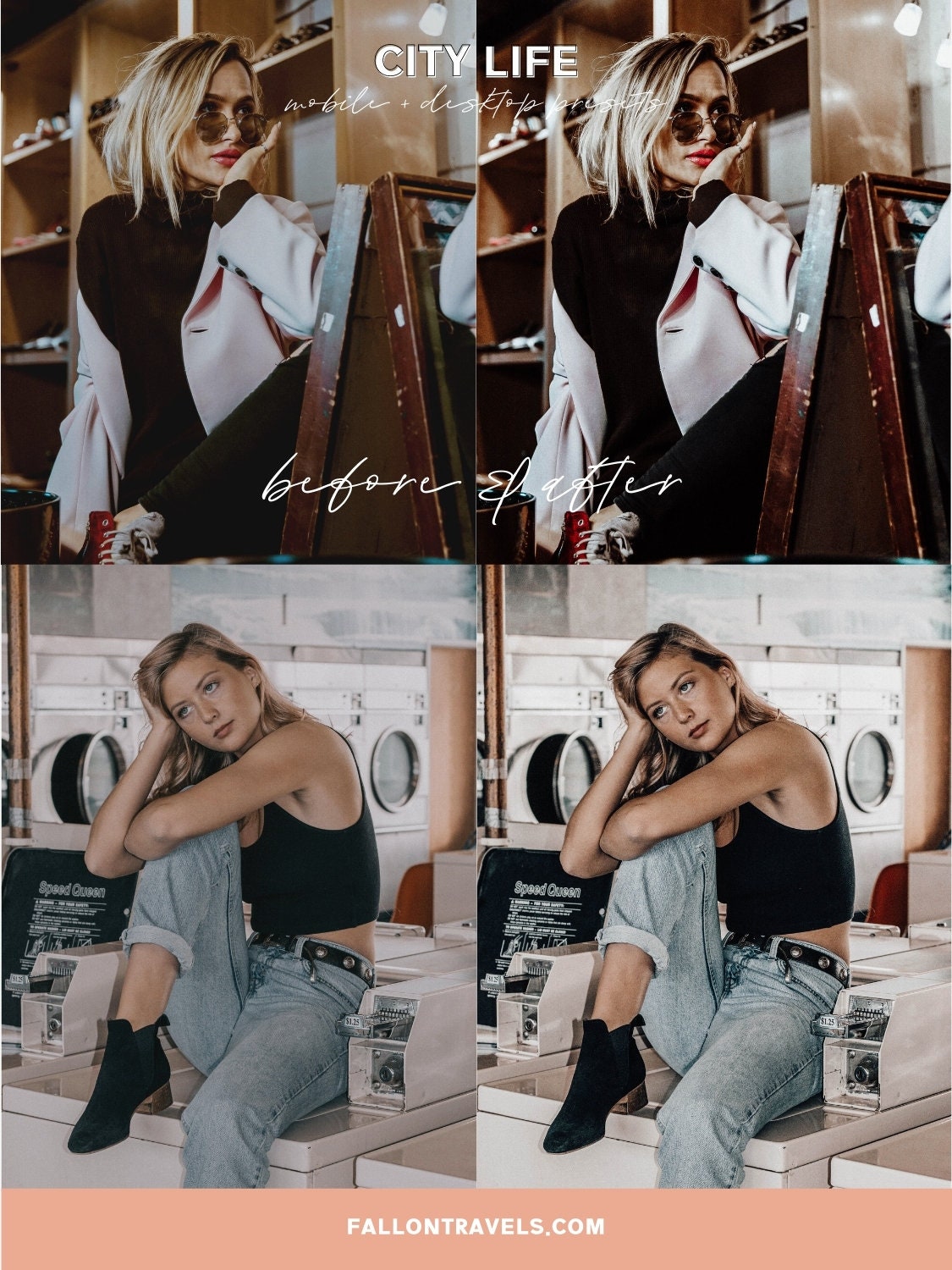 5 City Lightroom Mobile & Desktop Presets, Urban Mood Photo Editing Filter for Instagram Blogger, Dark Lifestyle Preset