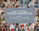 40 Winter Holiday Lightroom Presets Bundle, Mobile & Desktop Christmas Tones Photo Editing Pack, Instagram Snow Filters for Bloggers