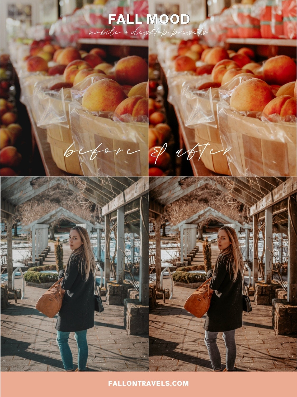 5 Fall Mood Lightroom Mobile Presets & Desktop, Moody Halloween Tones, Photo Editing Filter for Instagram, Warm Dark Colors