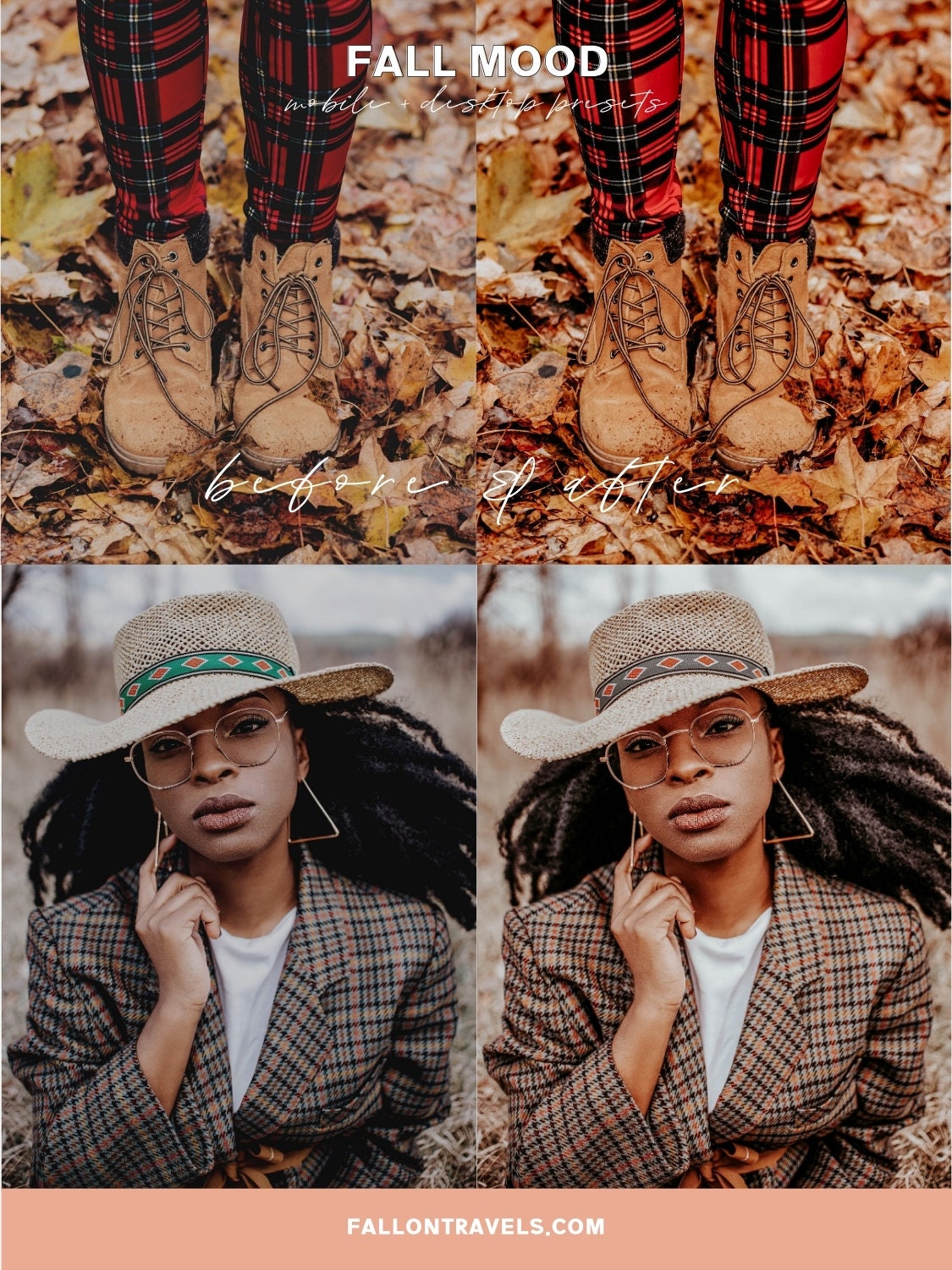 5 Fall Mood Lightroom Mobile Presets & Desktop, Moody Halloween Tones, Photo Editing Filter for Instagram, Warm Dark Colors