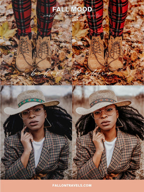 5 Fall Mood Lightroom Mobile Presets & Desktop, Moody Halloween Tones, Photo Editing Filter for Instagram, Warm Dark Colors