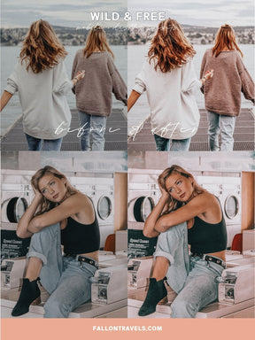 5 Pink Boho Lightroom Mobile & Desktop Presets, Bohemian Chic Photo Editing for Instagram, Dark Blush Tone Filter