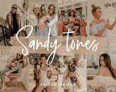 5 Sandy Tones Lightroom Mobile & Desktop Presets, Warm Vintage Photo Editing Filter for Beach Instagram, Clean Beige Blogger Summer Preset