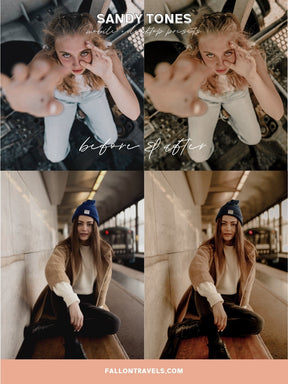 5 Sandy Tones Lightroom Mobile & Desktop Presets, Warm Vintage Photo Editing Filter for Beach Instagram, Clean Beige Blogger Summer Preset