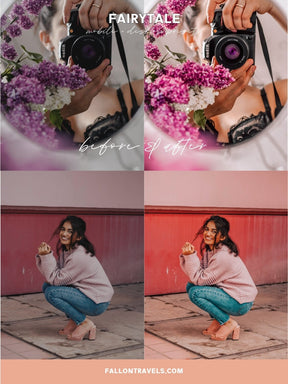 5 Dreamy Lightroom Mobile & Desktop Presets, Pink iPhone Photo Editing Filter for Instagram Bloggers and Travel Influencers