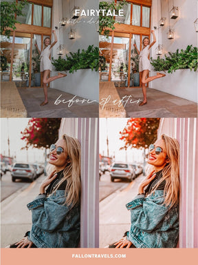5 Dreamy Lightroom Mobile & Desktop Presets, Pink iPhone Photo Editing Filter for Instagram Bloggers and Travel Influencers