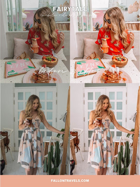 5 Dreamy Lightroom Mobile & Desktop Presets, Pink iPhone Photo Editing Filter for Instagram Bloggers and Travel Influencers