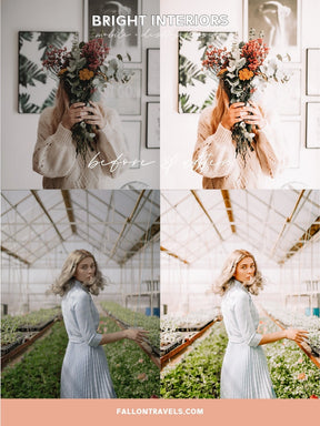 5 Bright Interiors Lightroom Mobile & Desktop Presets, Clean White Home Photo Editing Filter for Real Estate Instagram, Family Indoor Preset