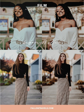 5 Film Lightroom Mobile & Desktop Presets, Vintage Analog Photo Editing Filter for Instagram, Dark Moody Cinematic Look Preset