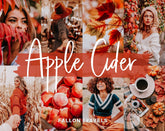 5 Apple Cider Mobile & Desktop Lightroom Presets, Vibrant Red Tones iPhone Filter for Insta Photo Editing, Fall Harvest Preset