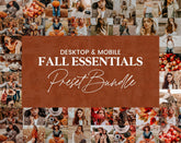 40 Fall Season Lightroom Presets Bundle, Mobile & Desktop Warm Autumn Tones Photo Editing Pack, Pumpkin Spice Filter for Bloggers
