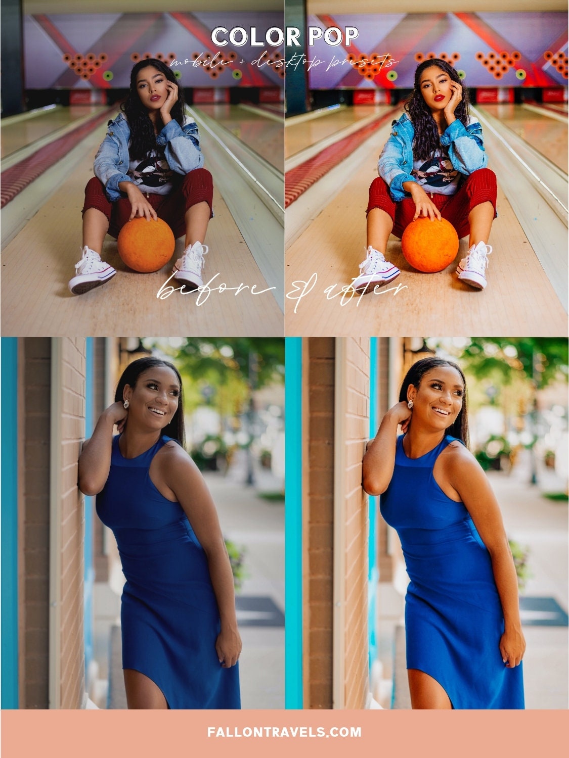 5 Color Pop Lightroom Mobile & Desktop Presets, Vibrant iPhone Photo Editing for Instagram Blogger, Bright Summer Travel Influencer Filter