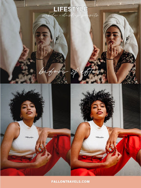 5 Lifestyle Mobile & Desktop Lightroom Presets, Natural Photo Editing Filter for Instagram, Clean Minimal Preset for Travel Influencer