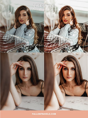 5 Lifestyle Mobile & Desktop Lightroom Presets, Natural Photo Editing Filter for Instagram, Clean Minimal Preset for Travel Influencer