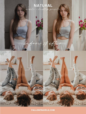 5 Natural Tones Mobile & Desktop Lightroom Presets, Beige Clean Outdoor Photo Editing Filter for Instagram Influencer Lifestyle Blogger
