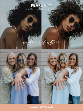 5 Pearl City Lightroom Mobile & Desktop Presets, Gray Cool Tones Photo Editing for Instagram, Blue Urban Fashion Filter for Bloggers