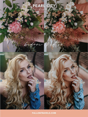 5 Pearl City Lightroom Mobile & Desktop Presets, Gray Cool Tones Photo Editing for Instagram, Blue Urban Fashion Filter for Bloggers