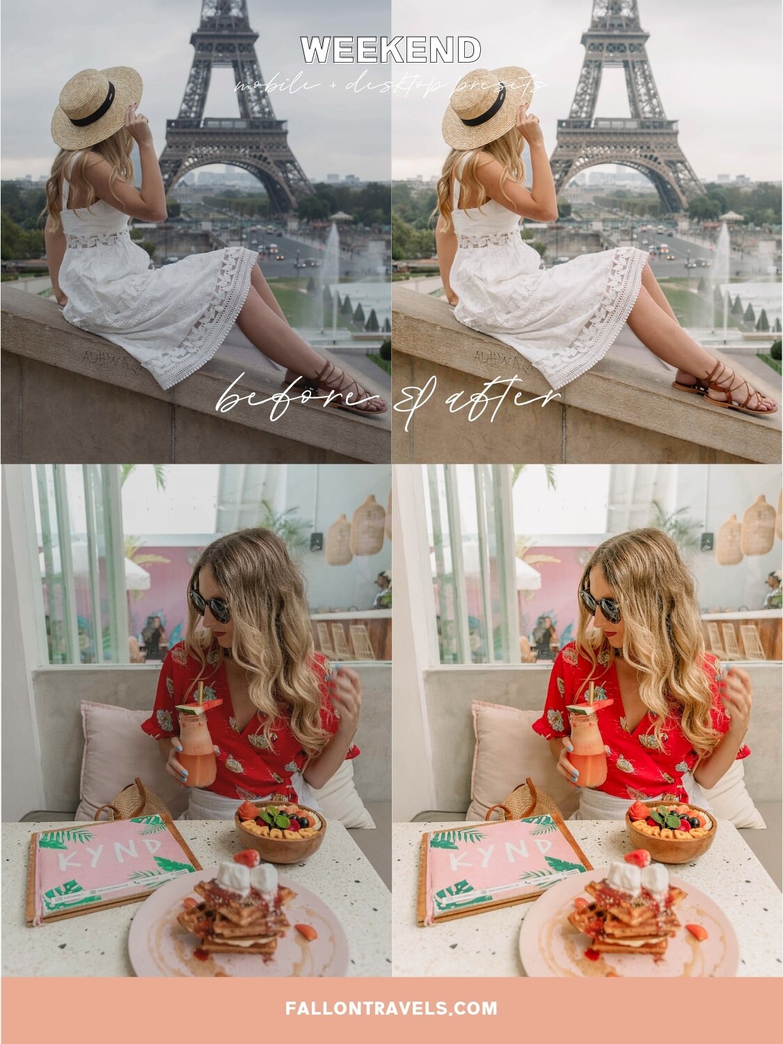 5 Warm Lightroom Mobile & Desktop Presets, Clean Tones Light Airy Outdoor Photo Editing Filter, Bright Instagram Selfie for Bloggers