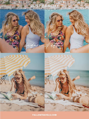 5 Beach Lightroom Mobile & Desktop Presets, Blue Water Photo Editing Filter for Summer Travel, Ocean Instagram Influencer Tropical Preset