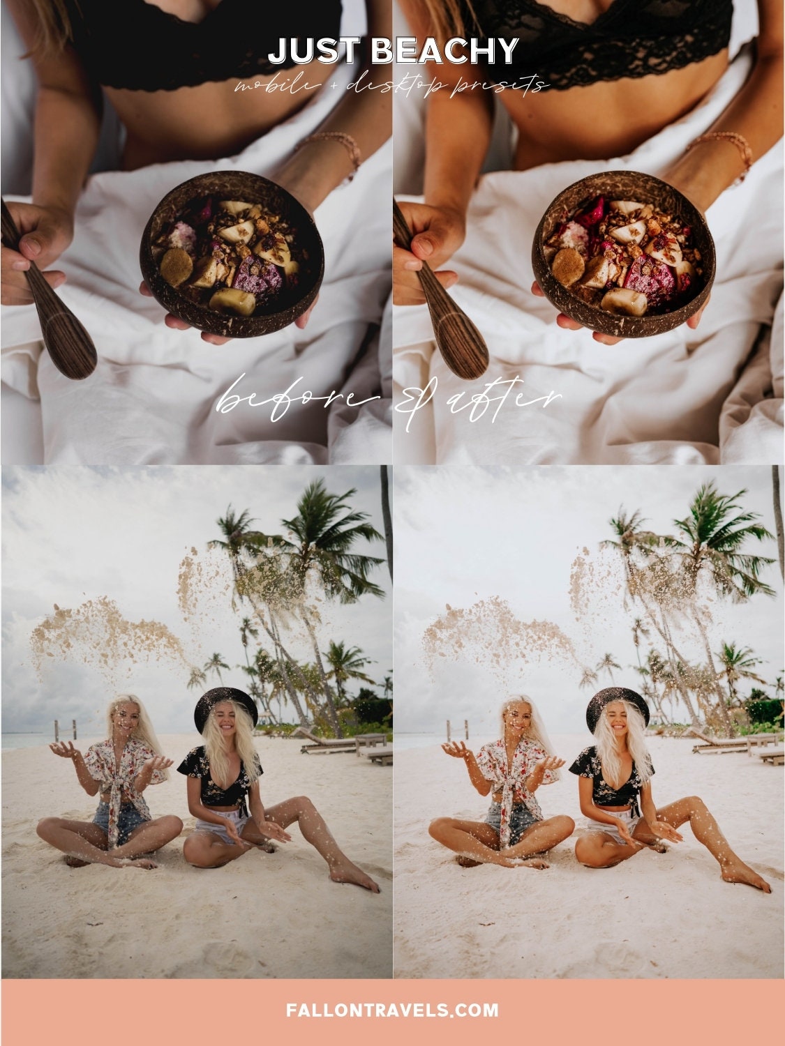 5 Beach Lightroom Mobile & Desktop Presets, Blue Water Photo Editing Filter for Summer Travel, Ocean Instagram Influencer Tropical Preset