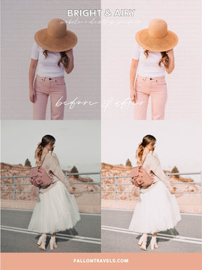 5 Bright Airy Lightroom Mobile & Desktop Preset, Light Photo Editing Filter, Clean White Outdoor Preset, Instagram Blogger VSCO Portrait