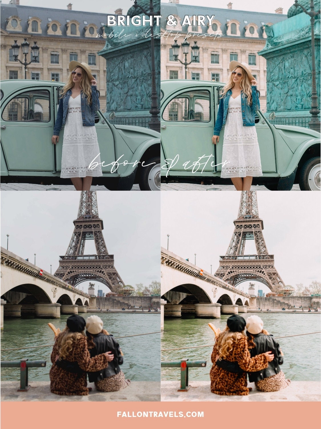 5 Bright Airy Lightroom Mobile & Desktop Preset, Light Photo Editing Filter, Clean White Outdoor Preset, Instagram Blogger VSCO Portrait