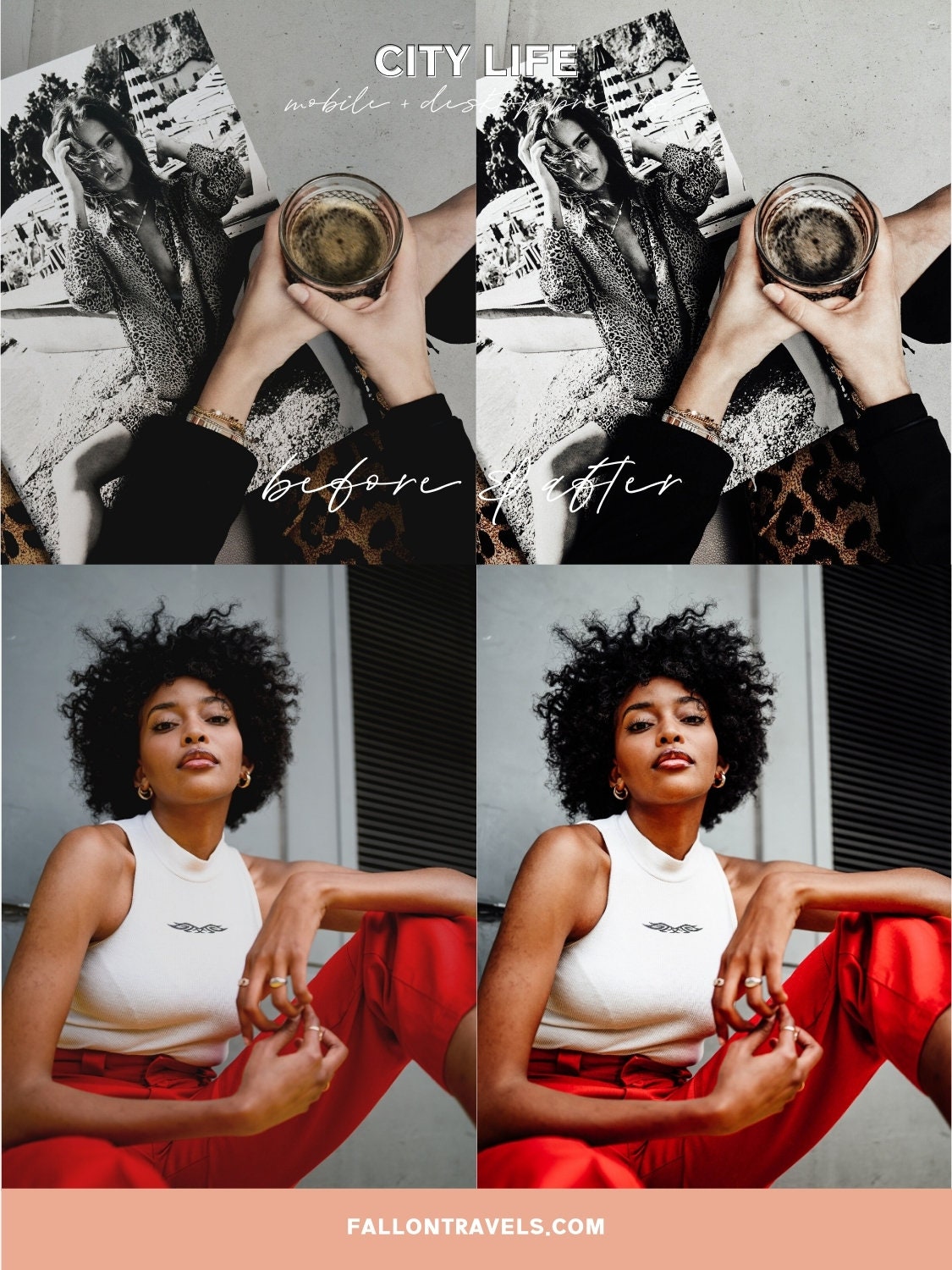 5 City Lightroom Mobile & Desktop Presets, Urban Mood Photo Editing Filter for Instagram Blogger, Dark Lifestyle Preset