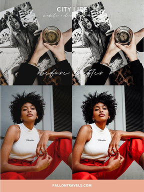 5 City Lightroom Mobile & Desktop Presets, Urban Mood Photo Editing Filter for Instagram Blogger, Dark Lifestyle Preset