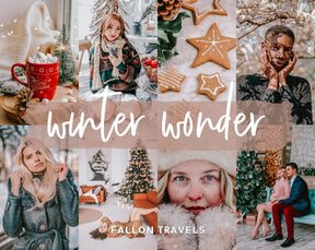 40 Winter Holiday Lightroom Presets Bundle, Mobile & Desktop Christmas Tones Photo Editing Pack, Instagram Snow Filters for Bloggers
