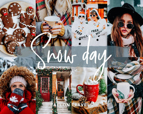 40 Winter Holiday Lightroom Presets Bundle, Mobile & Desktop Christmas Tones Photo Editing Pack, Instagram Snow Filters for Bloggers