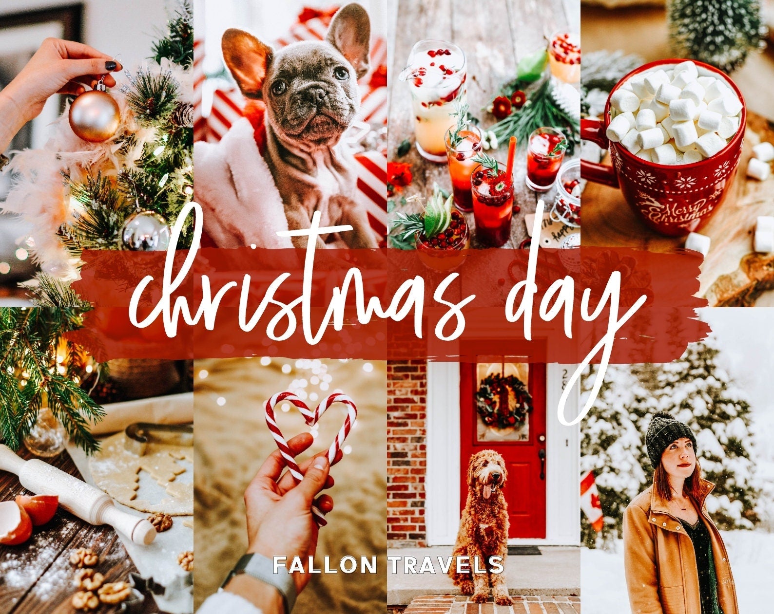 40 Winter Holiday Lightroom Presets Bundle, Mobile & Desktop Christmas Tones Photo Editing Pack, Instagram Snow Filters for Bloggers