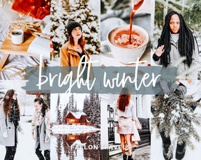 40 Winter Holiday Lightroom Presets Bundle, Mobile & Desktop Christmas Tones Photo Editing Pack, Instagram Snow Filters for Bloggers