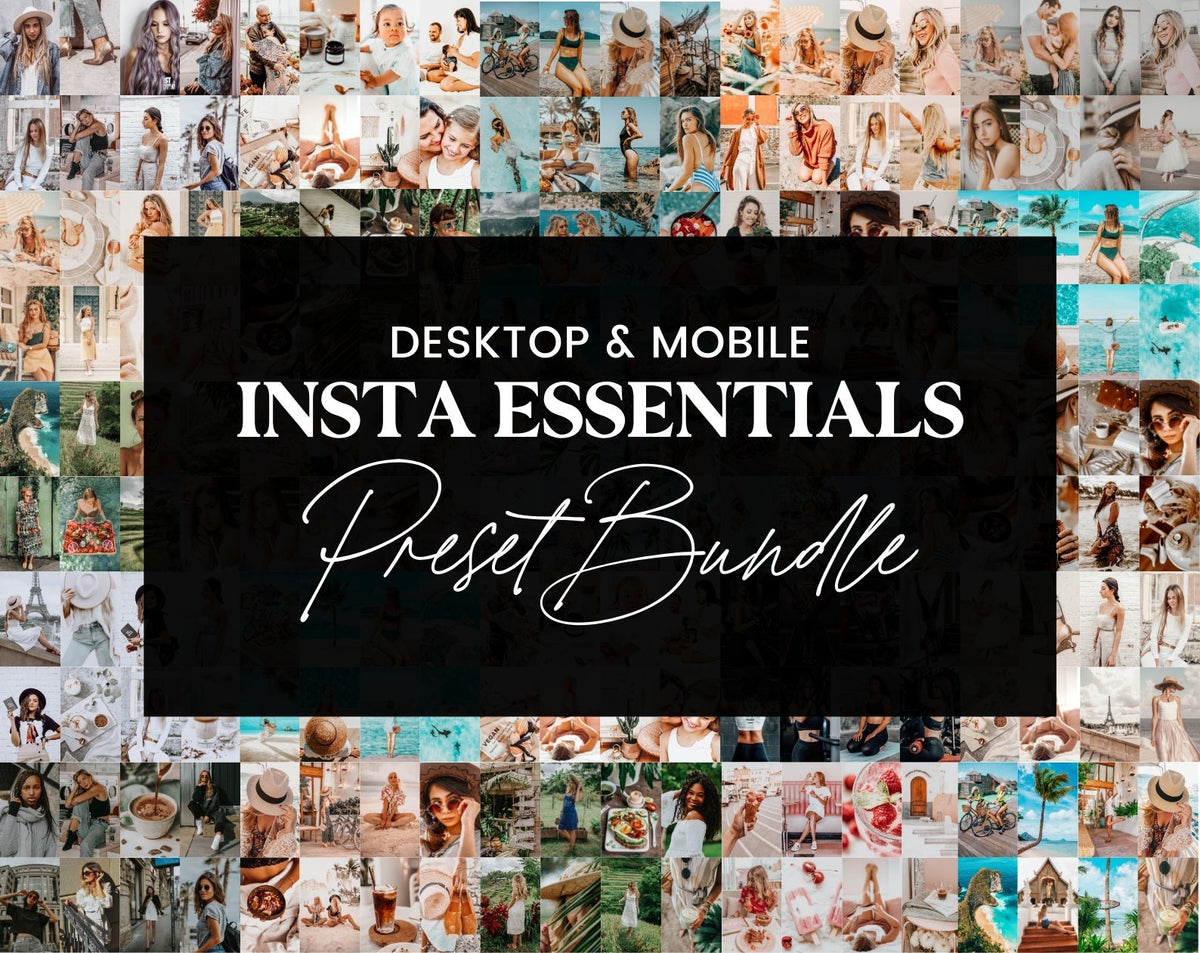 125 Lightroom Presets Instagram Bundle, Mobile & Desktop Photo Editing Filter Pack for Travel Bloggers, One Click Influencer Preset