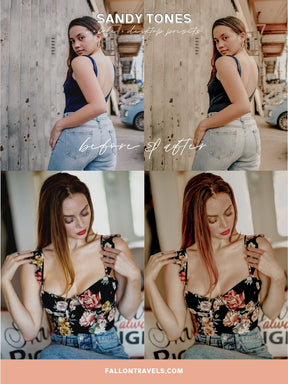 5 Sandy Tones Lightroom Mobile & Desktop Presets, Warm Vintage Photo Editing Filter for Beach Instagram, Clean Beige Blogger Summer Preset